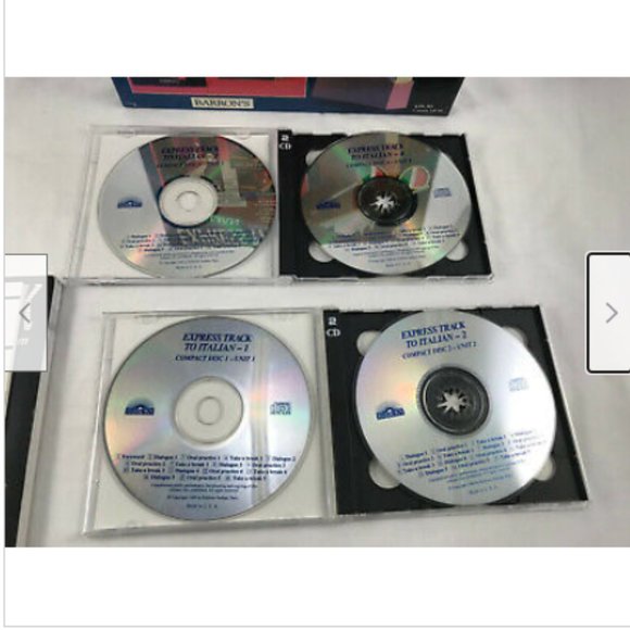 Express Track to Italian Teach Yourself Program 4 Audio CDs + Workbook Barron's - Picture 2 of 6